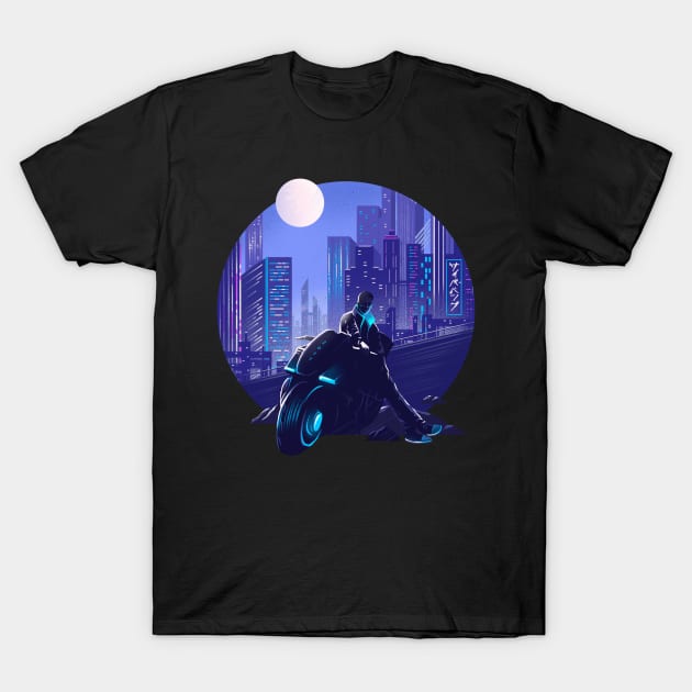 Cyberpunk blues T-Shirt by Anniko_story